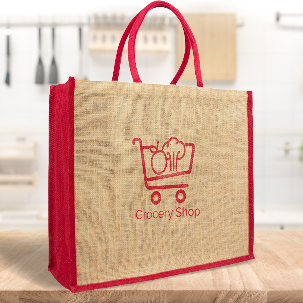 Coloured Jute Shopper Bag