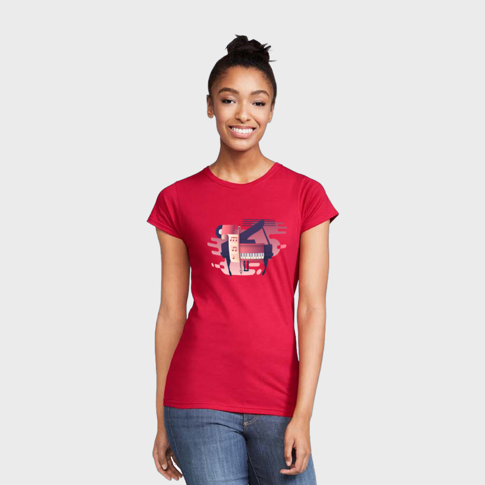 Premium Women's Semi-Fitted Round Neck T-shirt